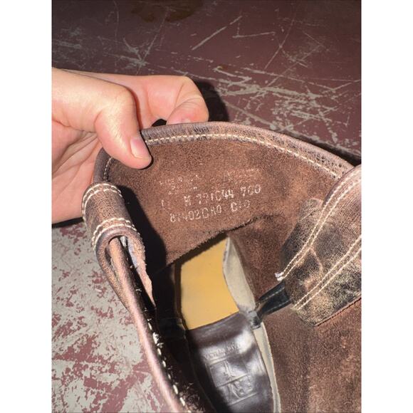 Vintage Frye 87402 Brown Leather Harness Boots Men\'s Size 11 M Made in USA main image 7